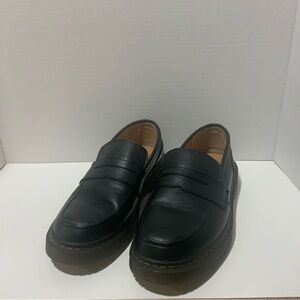 Women’s Black Leather Slip-On Loafers